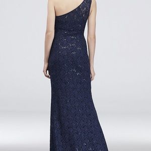 Navy Blue Lace Mother of the Groom Dress